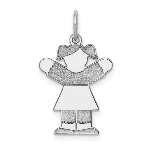 Sterling Silver Rhodium-plated Charm