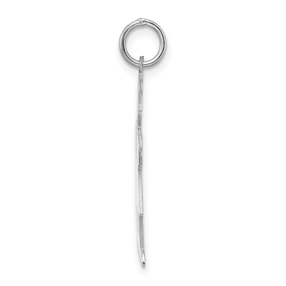 Sterling Silver Rhodium-plated Charm