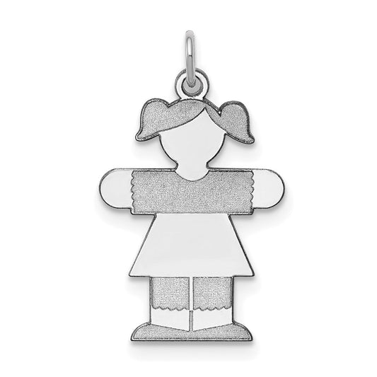 Sterling Silver Rhodium-plated Charm