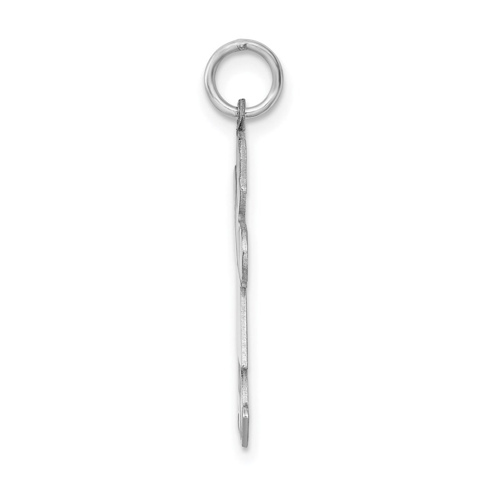 Sterling Silver Rhodium-plated Charm
