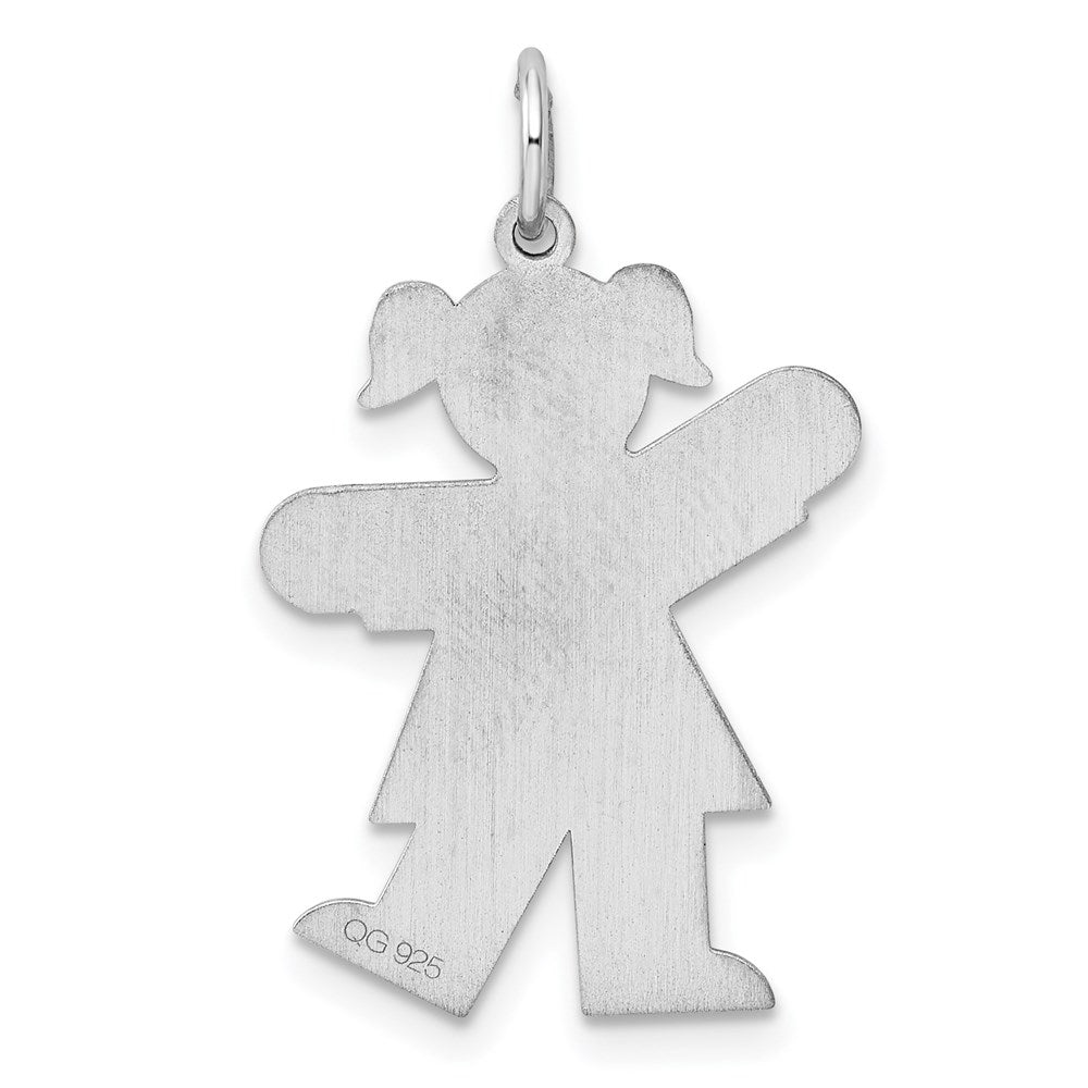 Sterling Silver Rhodium-plated Charm