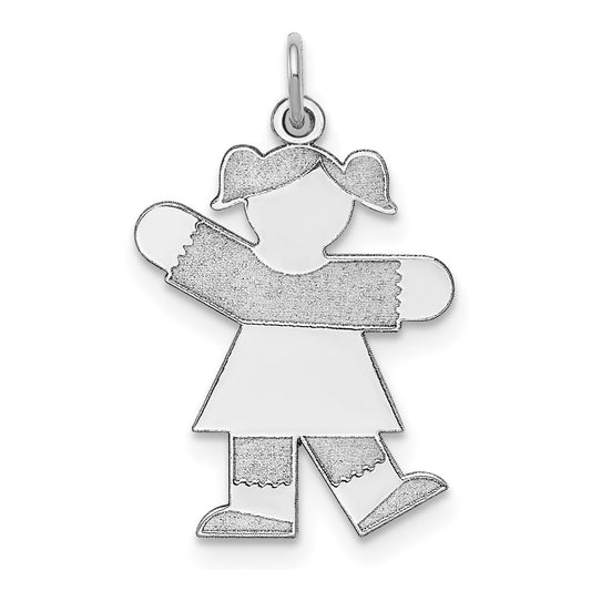 Sterling Silver Rhodium-plated Charm