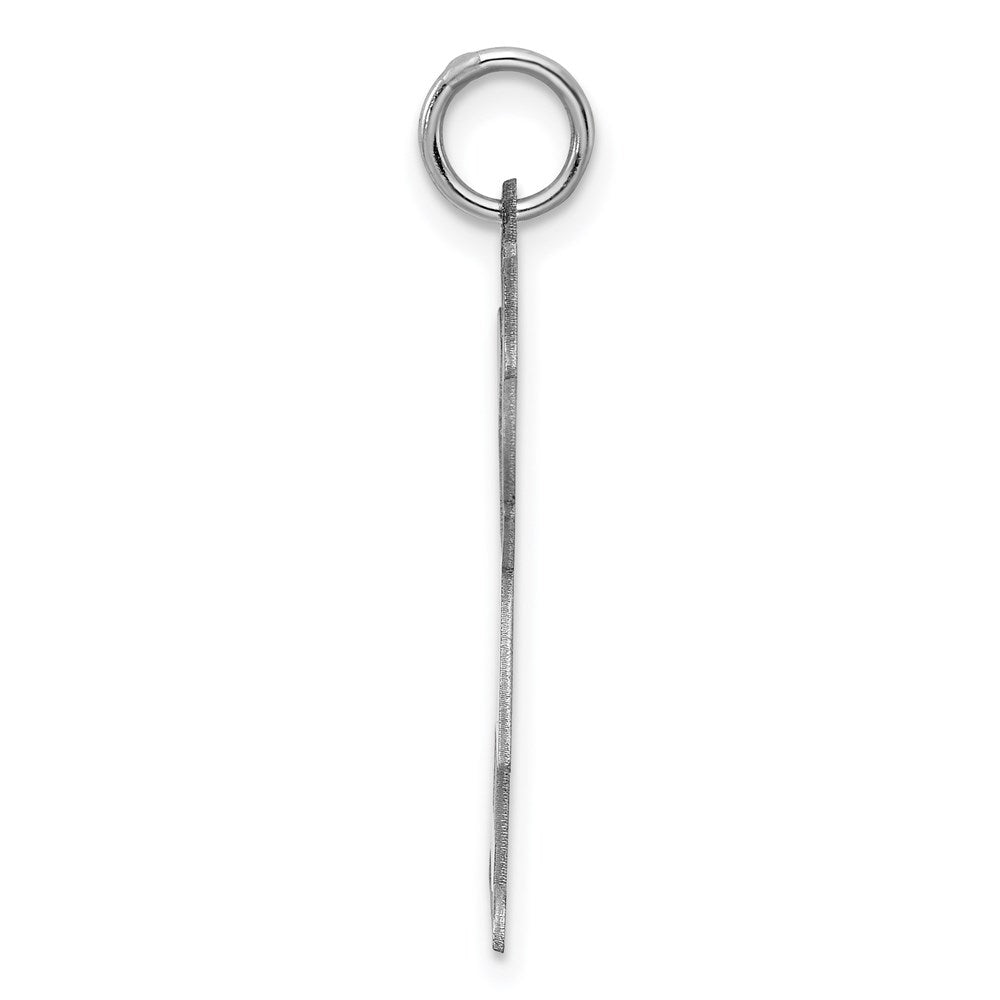 Sterling Silver Rhodium-plated Charm