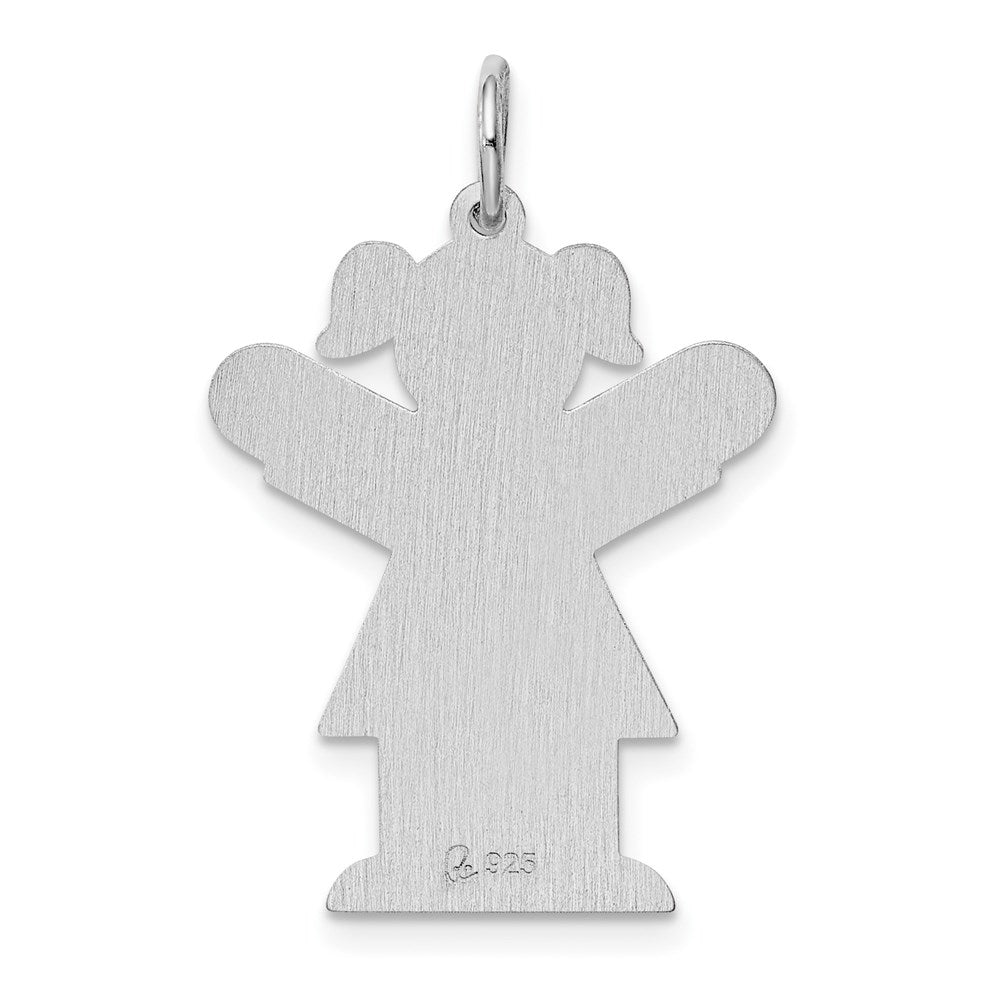 Sterling Silver Rhodium-plated Charm