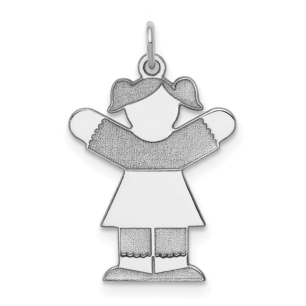 Sterling Silver Rhodium-plated Charm