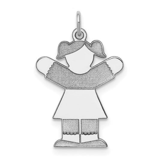 Sterling Silver Rhodium-plated Charm