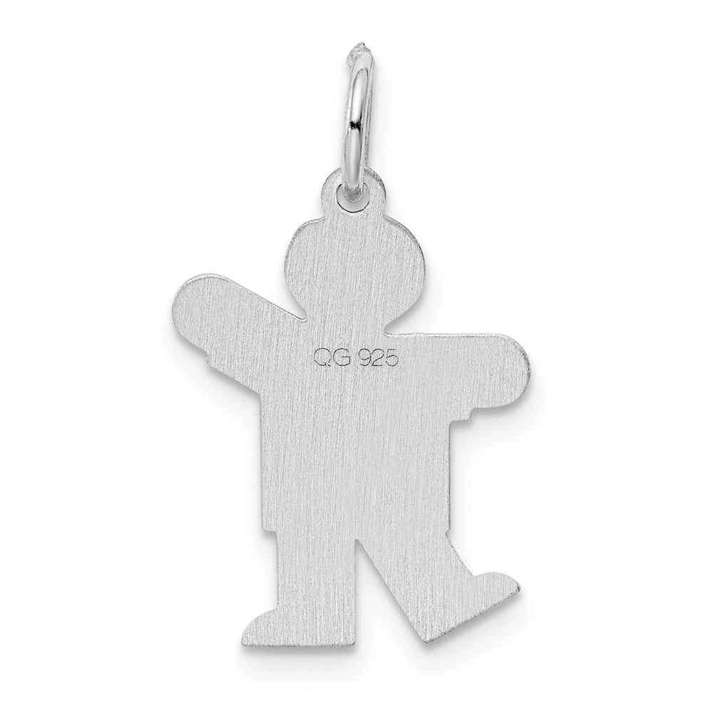 Sterling Silver Rhodium-plated Charm