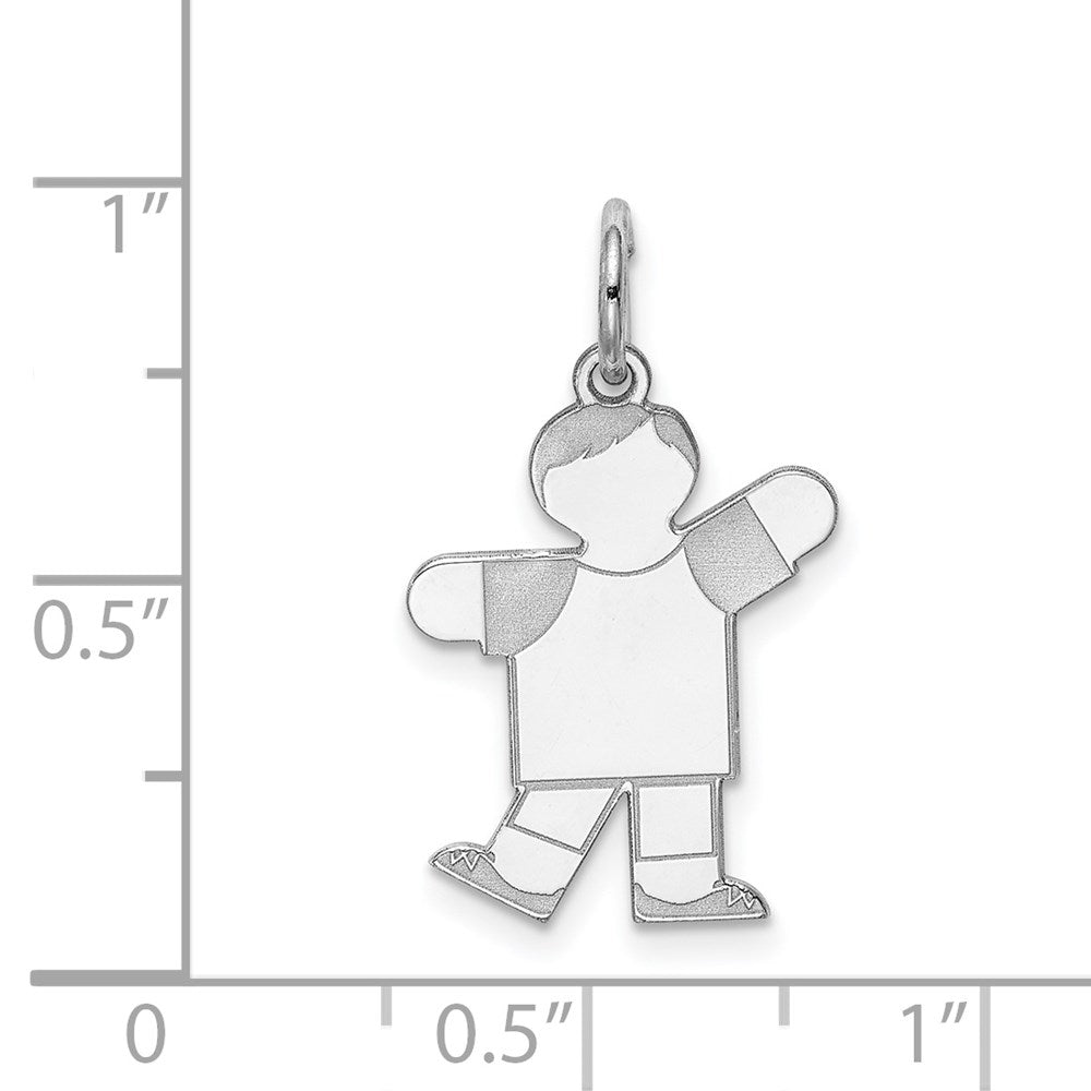 Sterling Silver Rhodium-plated Charm