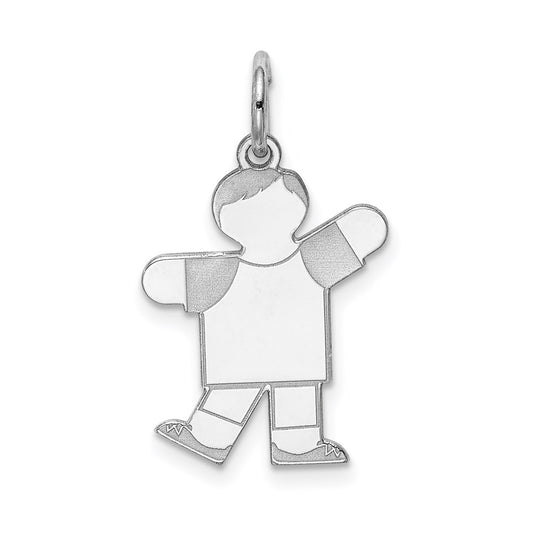 Sterling Silver Rhodium-plated Charm