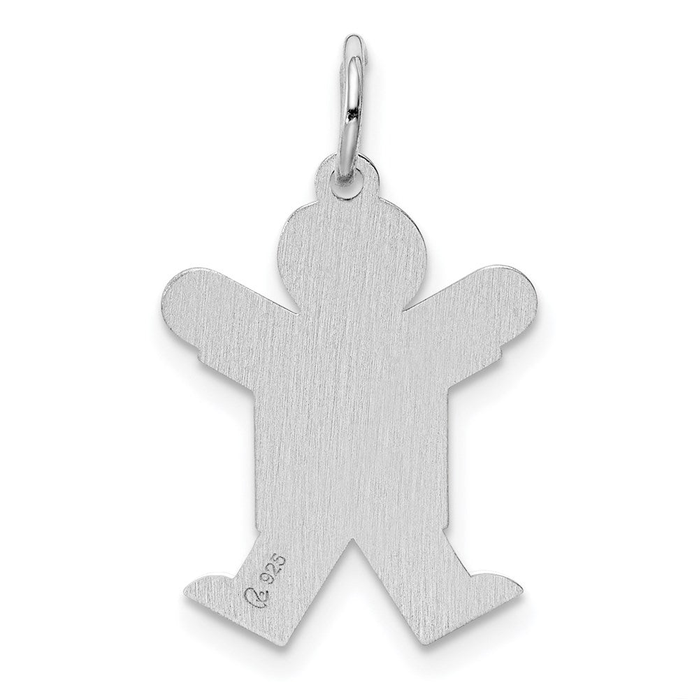 Sterling Silver Rhodium-plated Charm