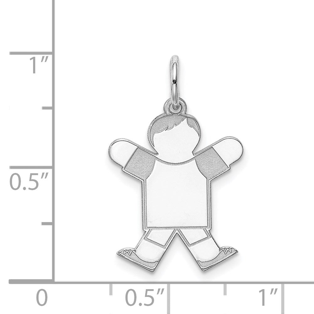 Sterling Silver Rhodium-plated Charm
