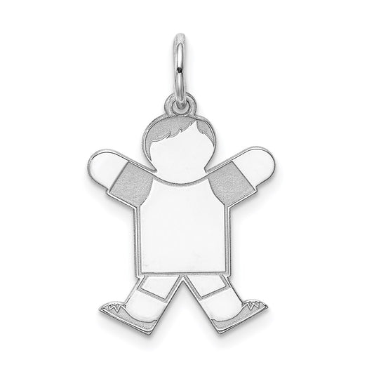 Sterling Silver Rhodium-plated Charm