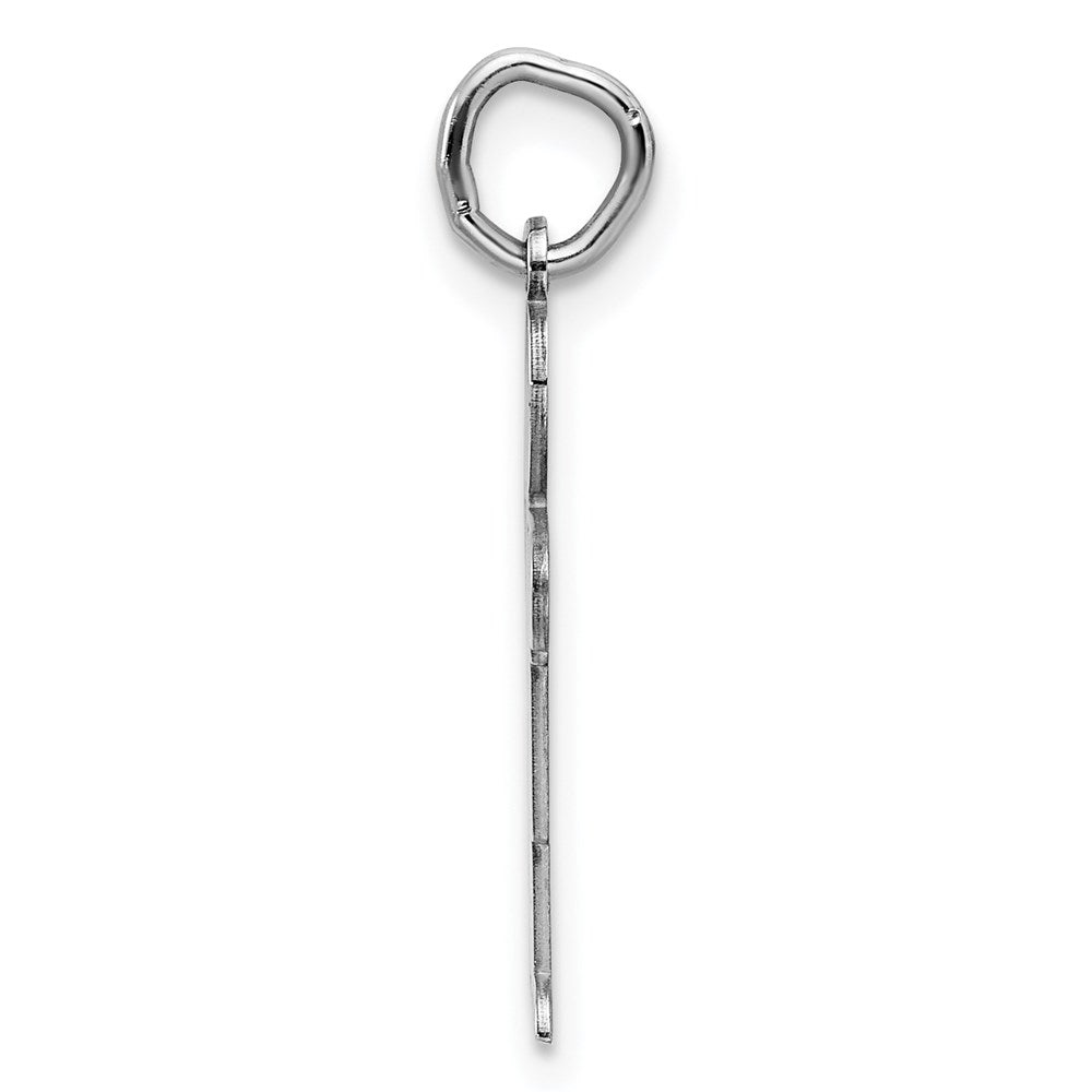 Sterling Silver Rhodium-plated Charm