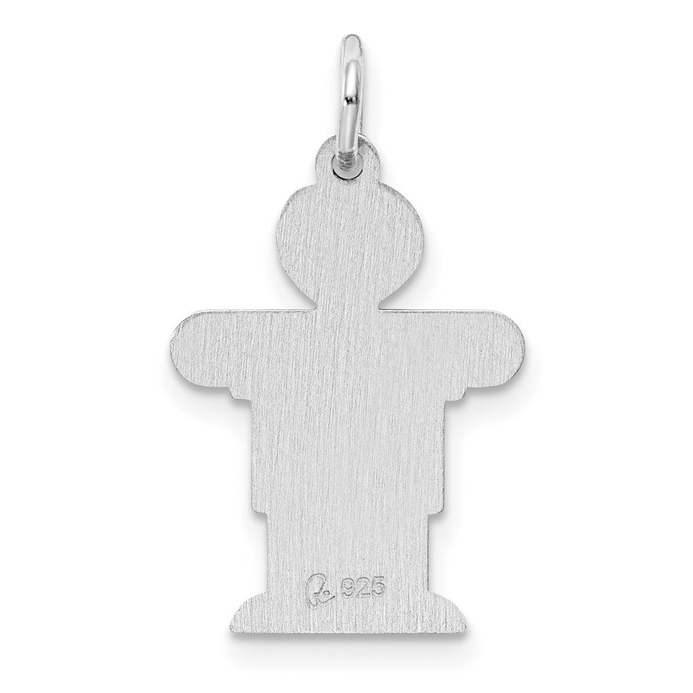 Sterling Silver Rhodium-plated Charm