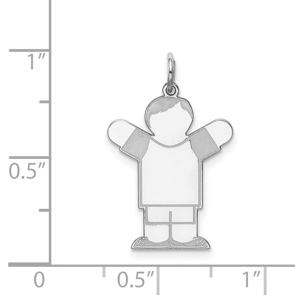 Sterling Silver Rhodium-plated Charm