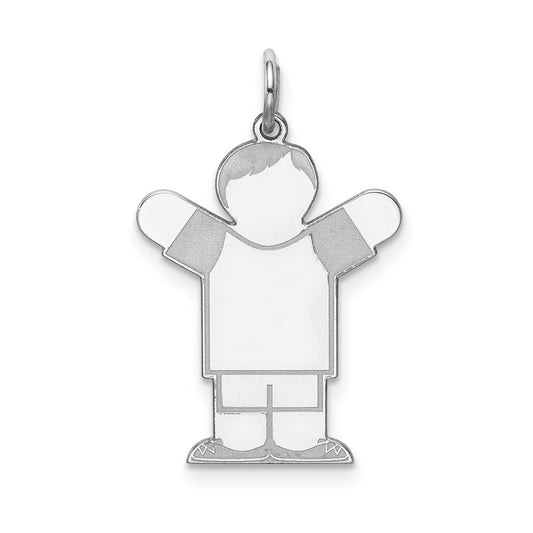 Sterling Silver Rhodium-plated Charm