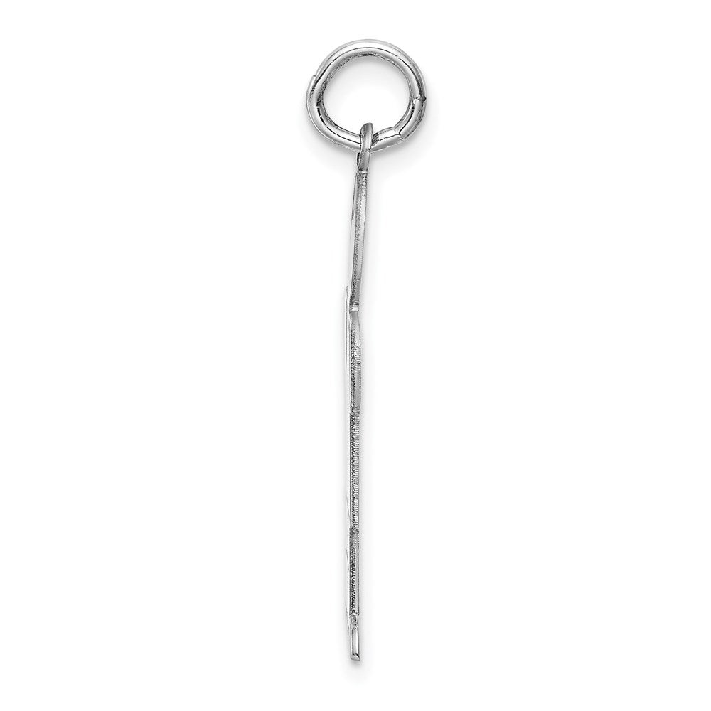 Sterling Silver Rhodium-plated Charm