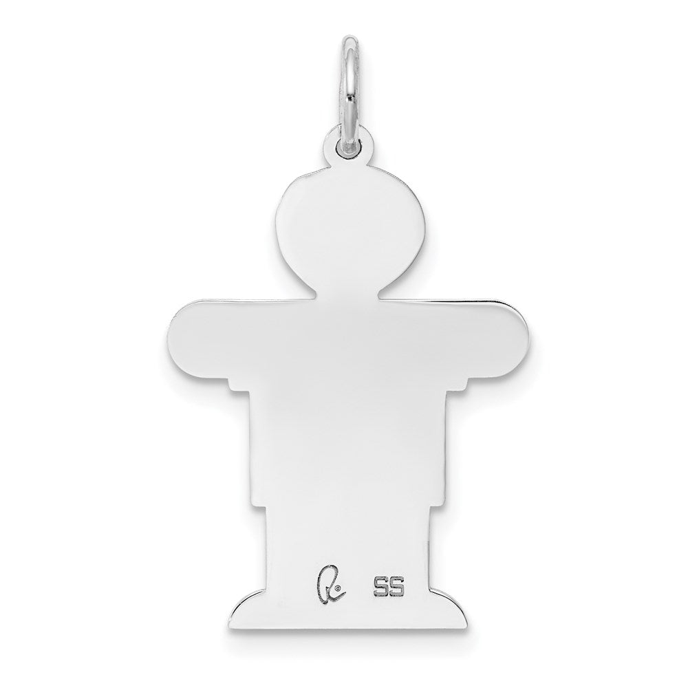 Sterling Silver Rhodium-plated Charm