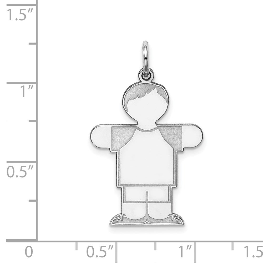 Sterling Silver Rhodium-plated Charm