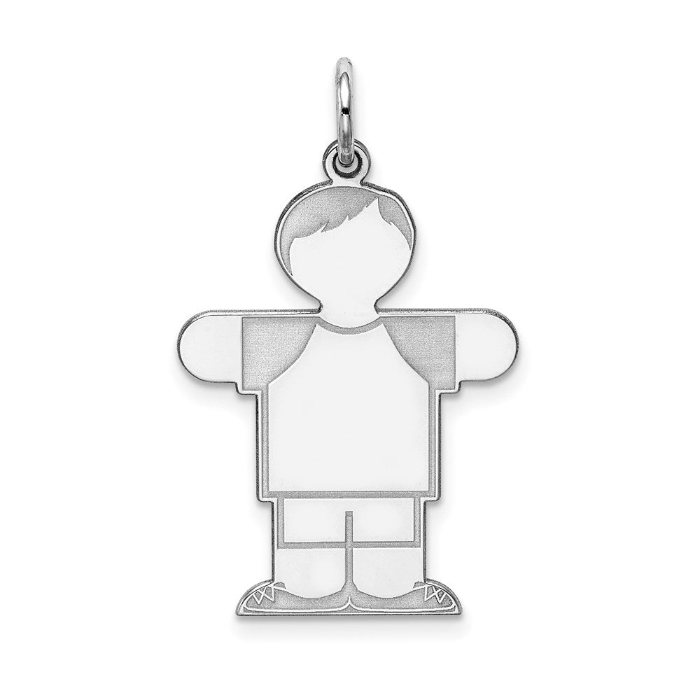 Sterling Silver Rhodium-plated Charm
