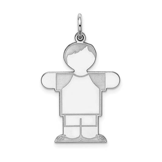 Sterling Silver Rhodium-plated Charm