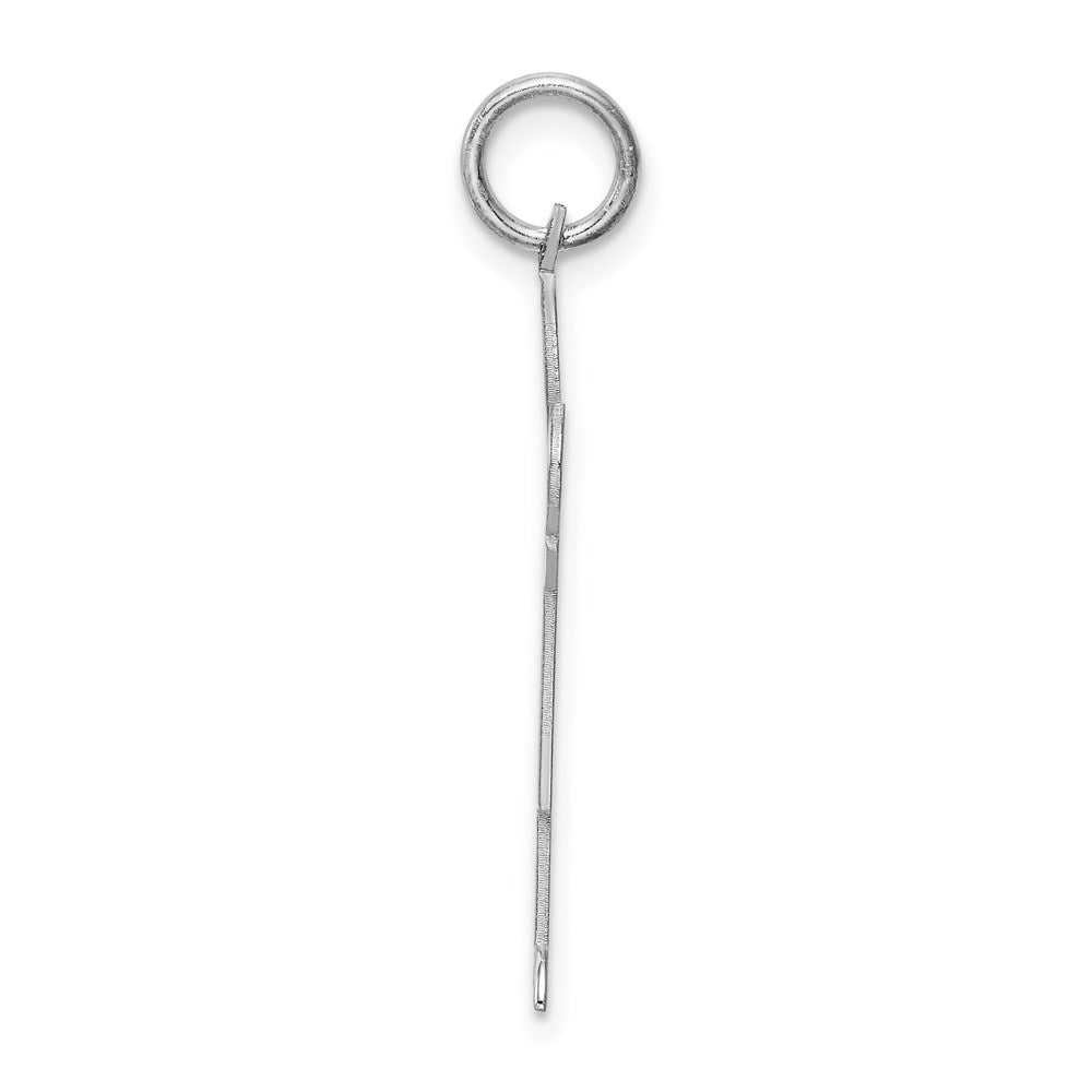 Sterling Silver Rhodium-plated Charm