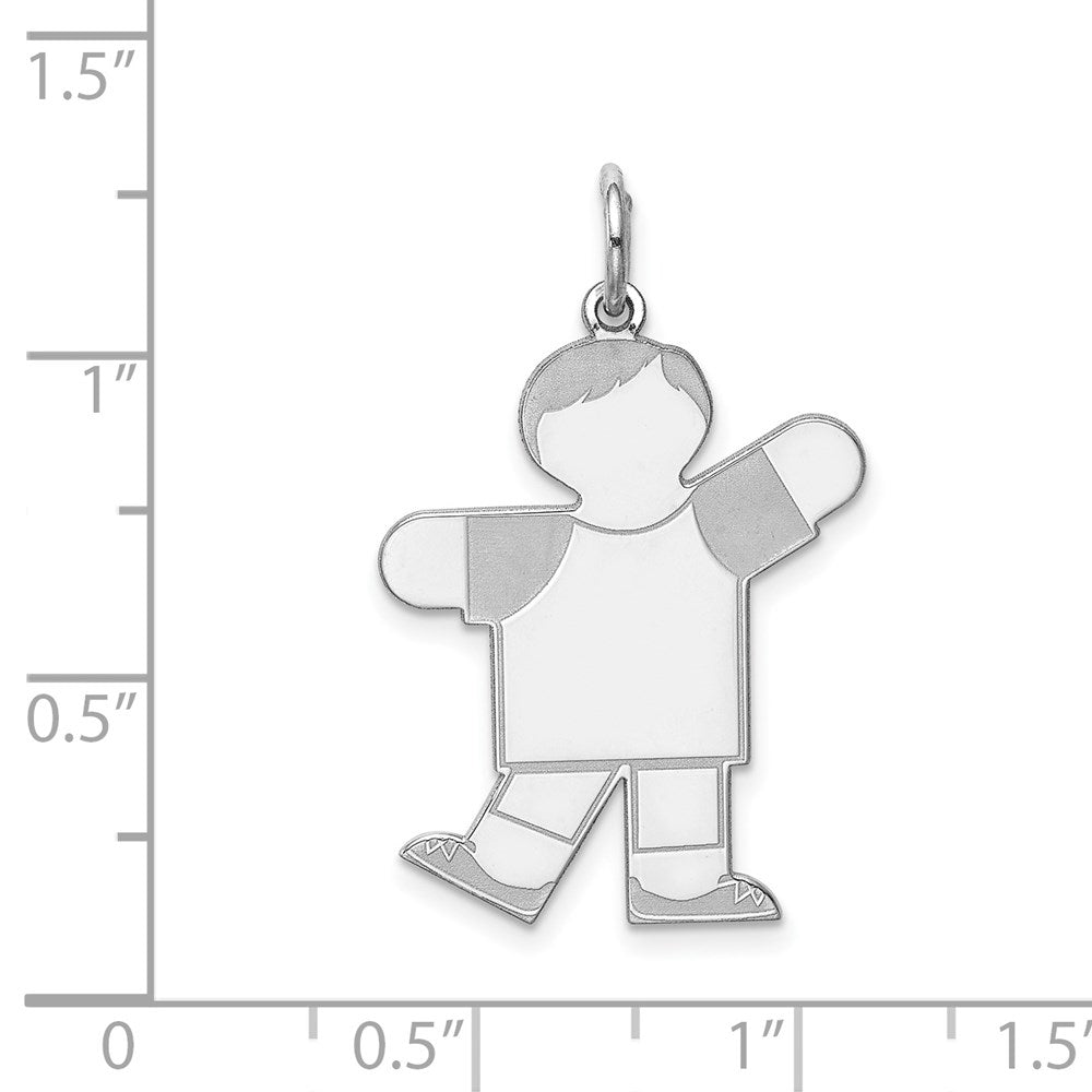 Sterling Silver Rhodium-plated Charm