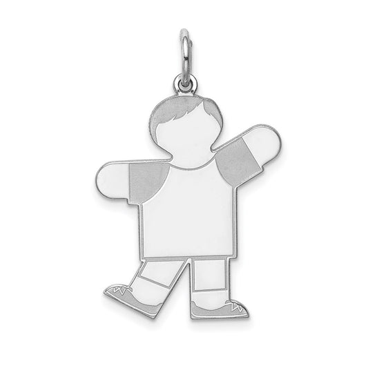 Sterling Silver Rhodium-plated Charm