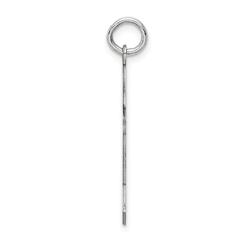 Sterling Silver Rhodium-plated Charm
