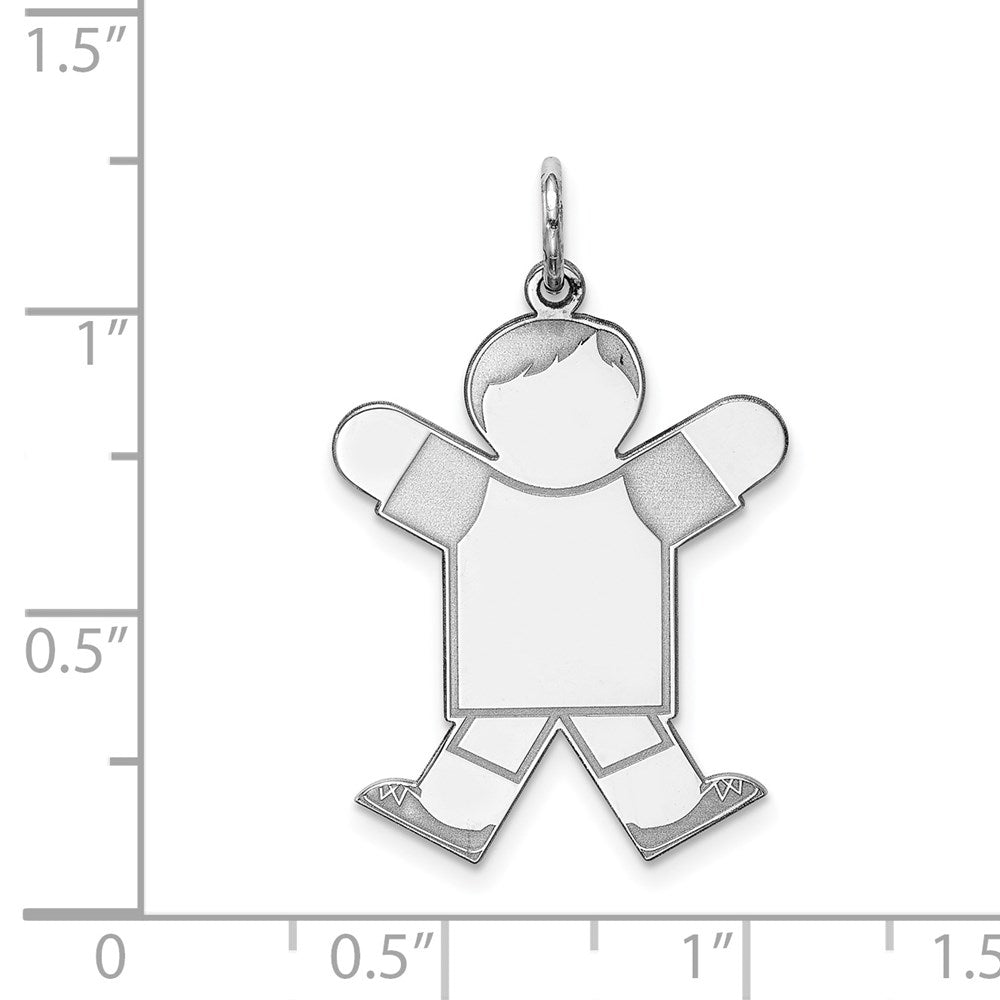 Sterling Silver Rhodium-plated Charm