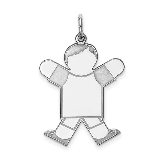 Sterling Silver Rhodium-plated Charm