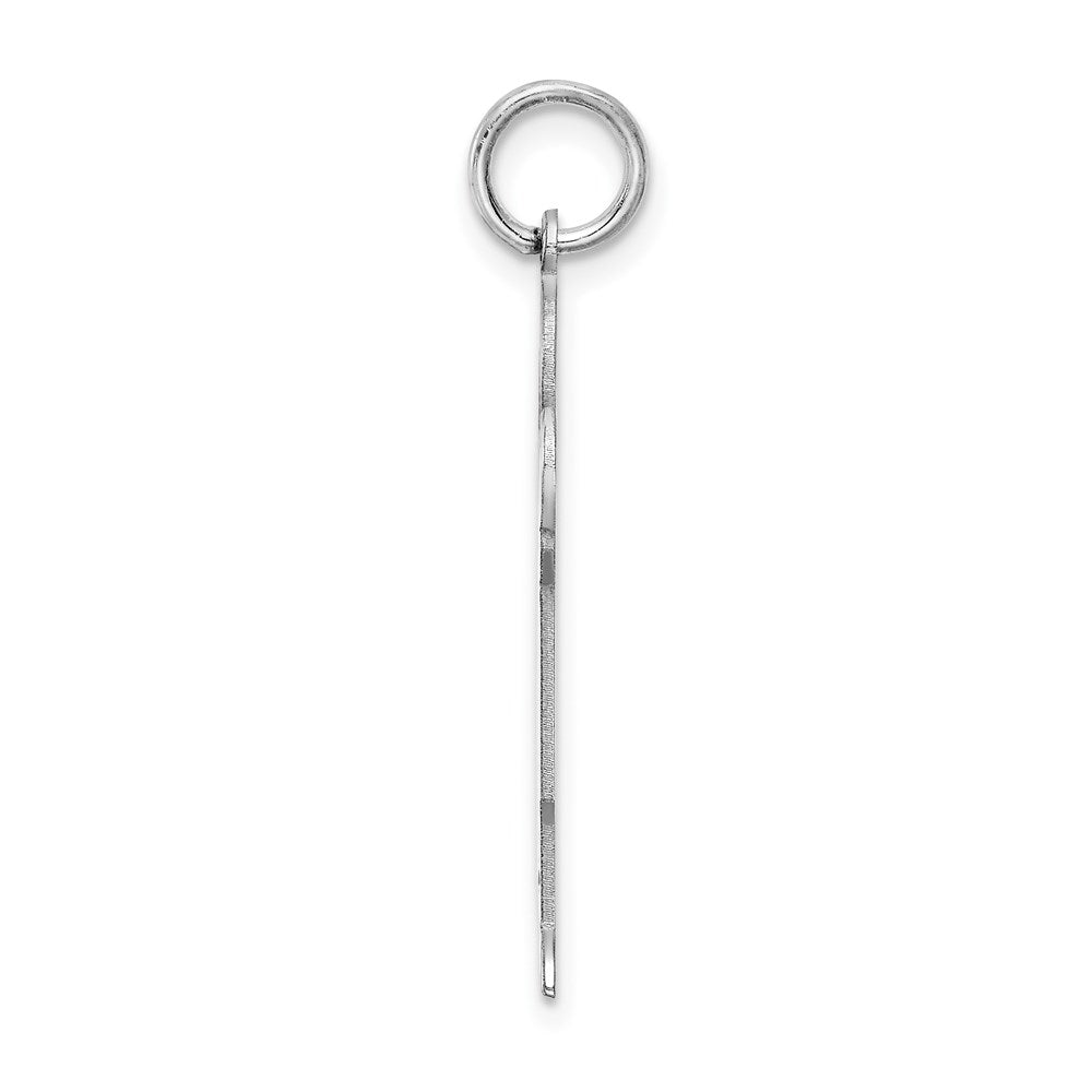 Sterling Silver Rhodium-plated Charm