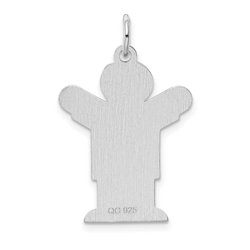 Sterling Silver Rhodium-plated Charm
