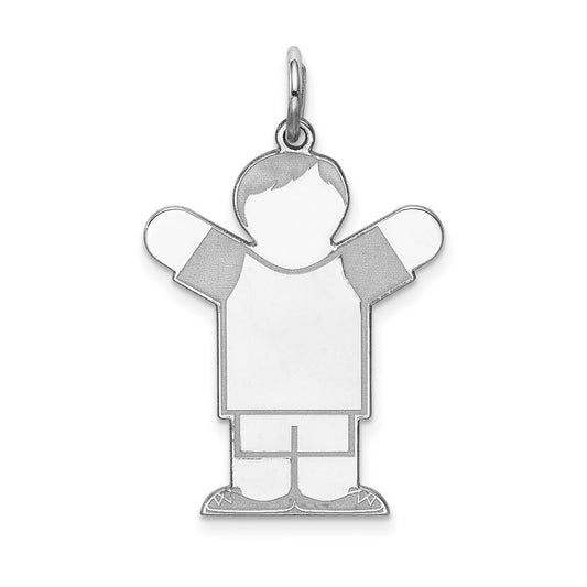 Sterling Silver Rhodium-plated Charm