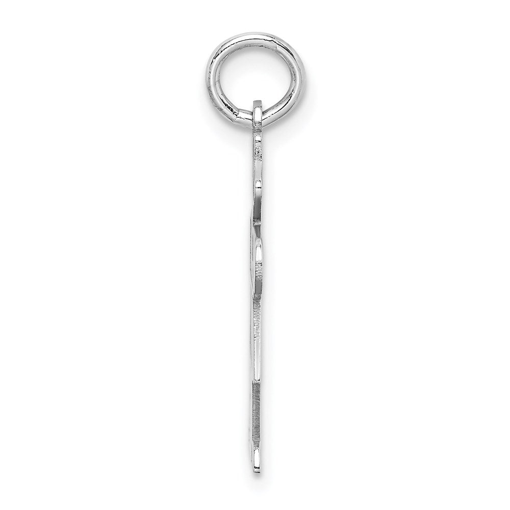 Sterling Silver Rhodium-plated Charm
