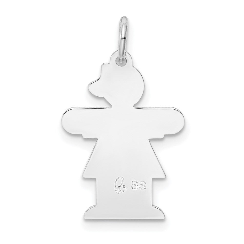 Sterling Silver Rhodium-plated Charm