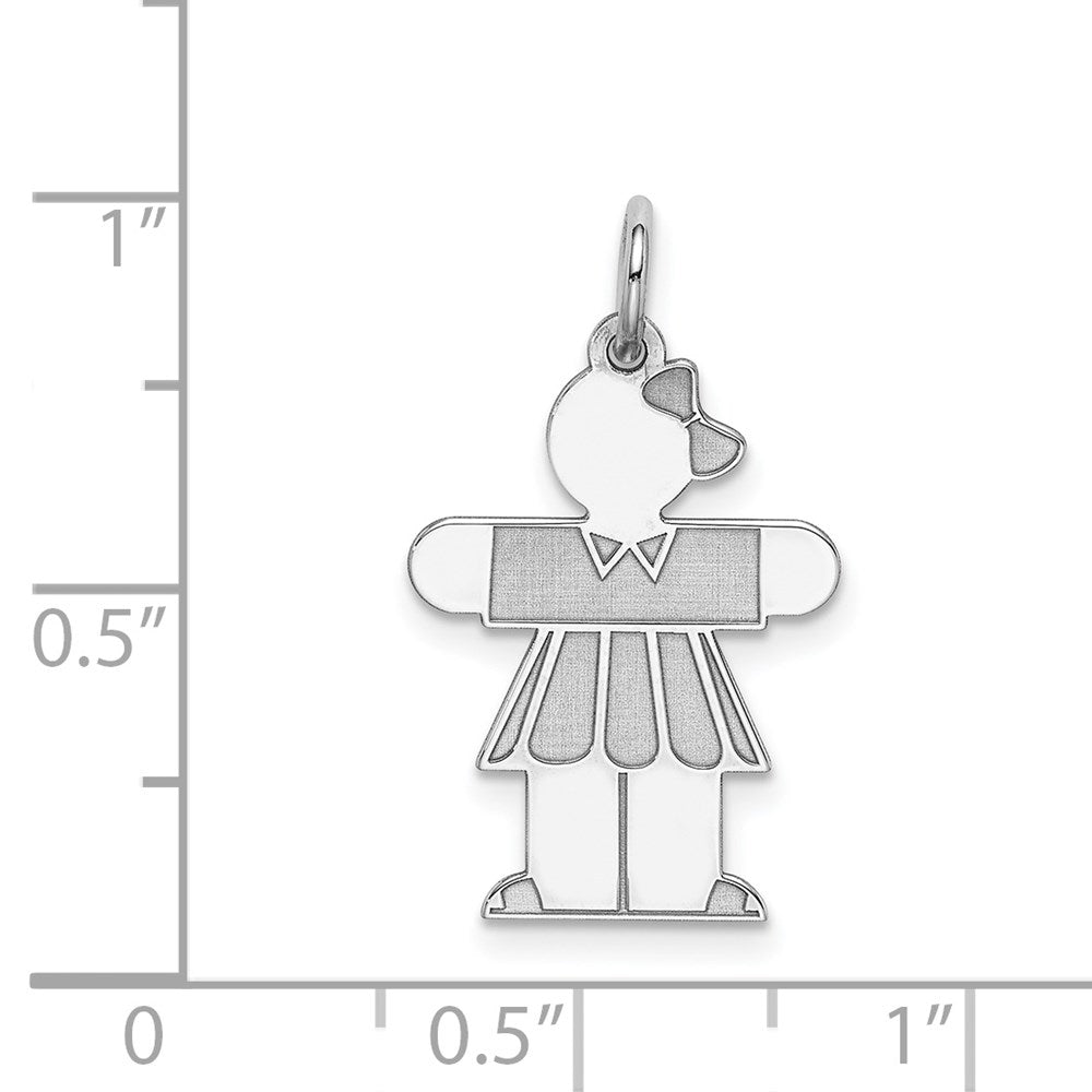 Sterling Silver Rhodium-plated Charm