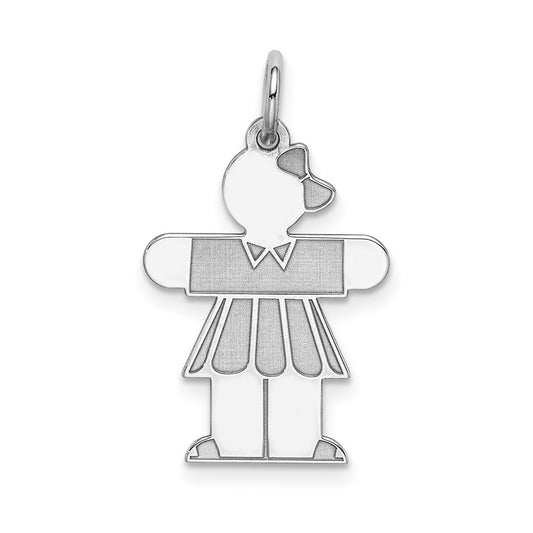 Sterling Silver Rhodium-plated Charm