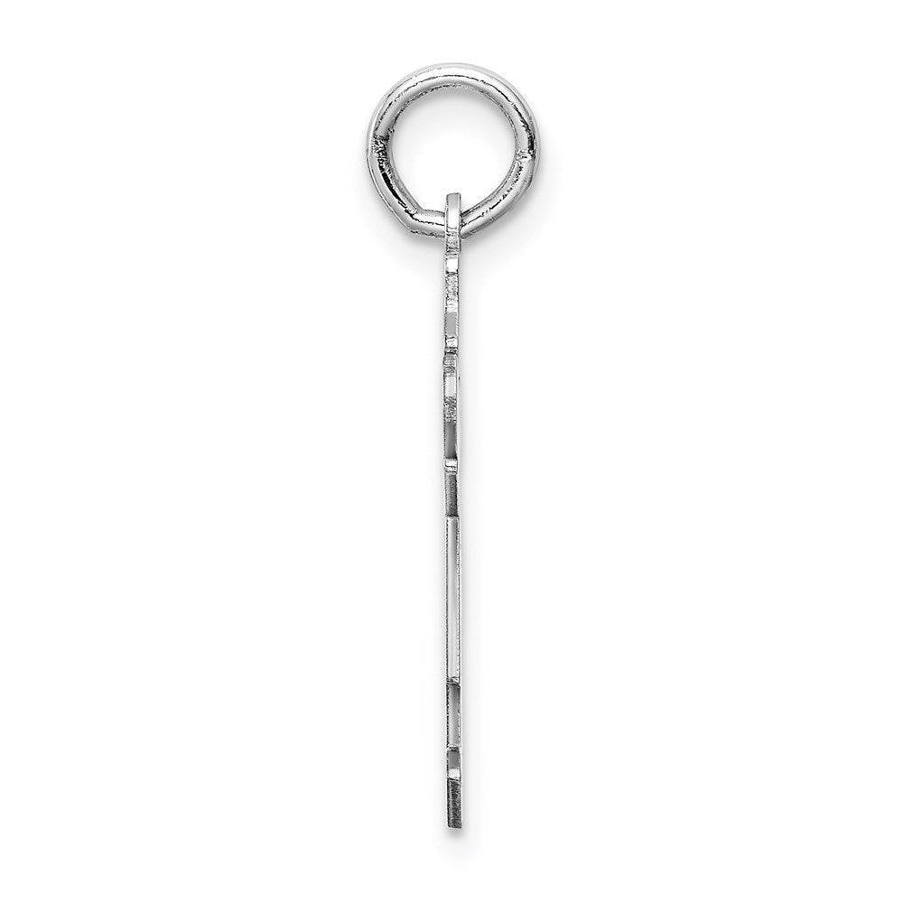 Sterling Silver Rhodium-plated Charm