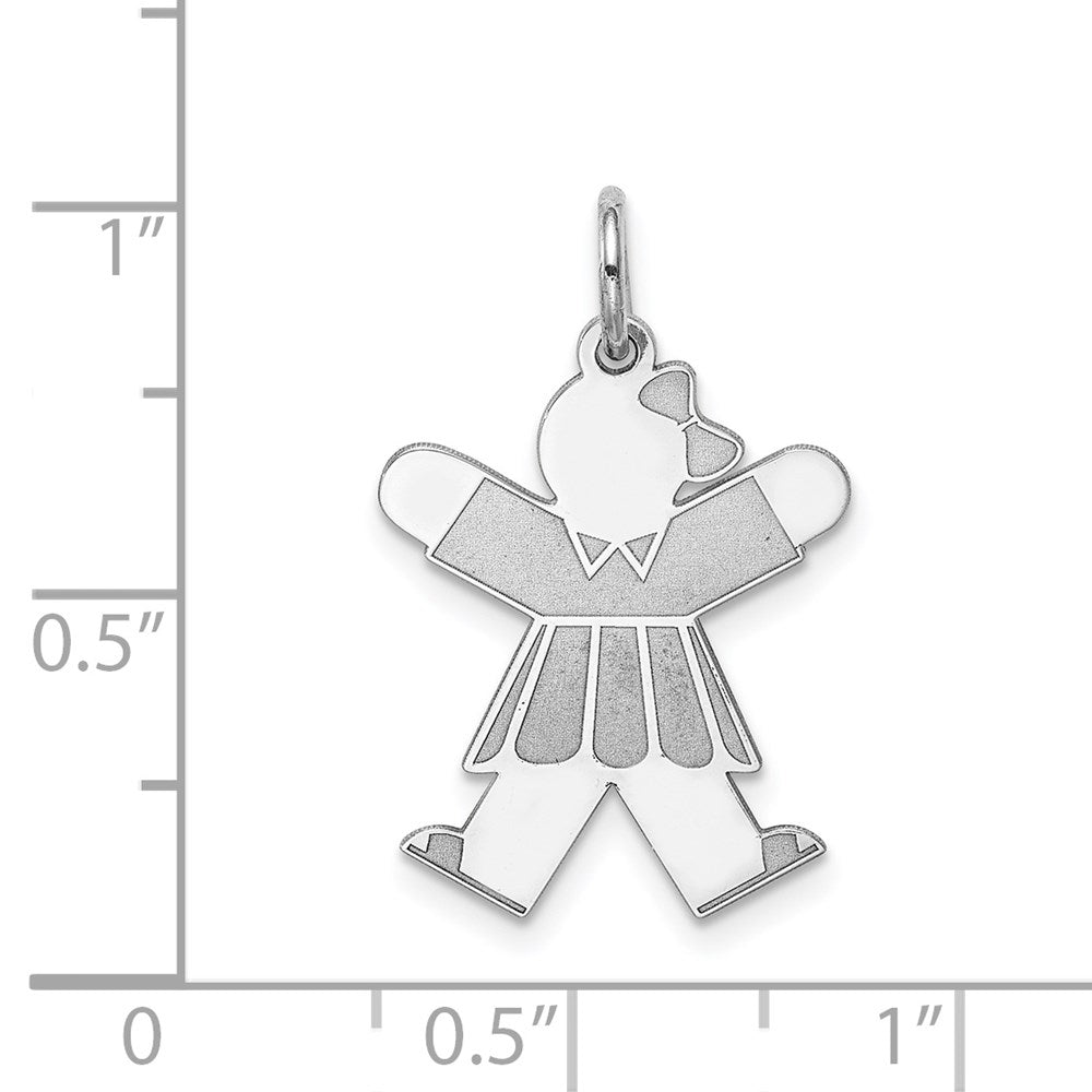 Sterling Silver Rhodium-plated Charm