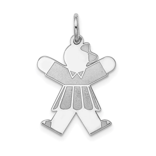 Sterling Silver Rhodium-plated Charm