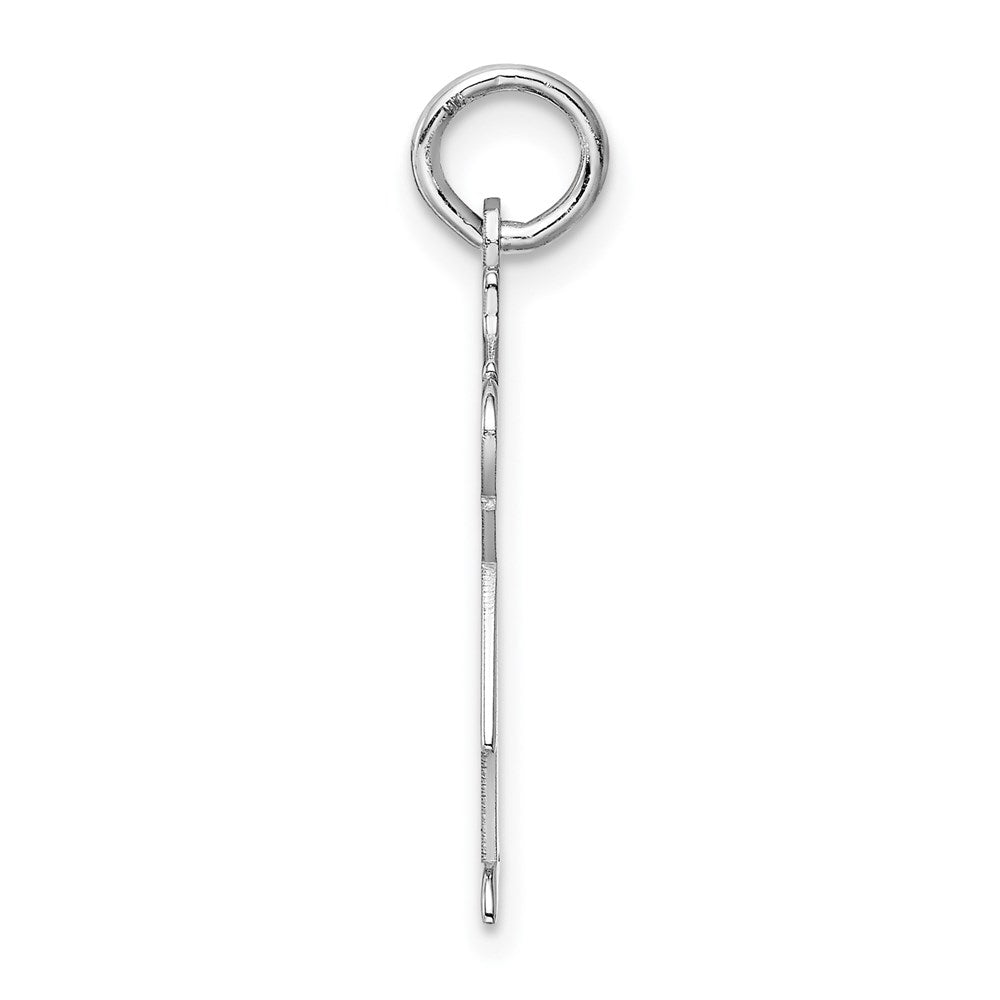 Sterling Silver Rhodium-plated Charm