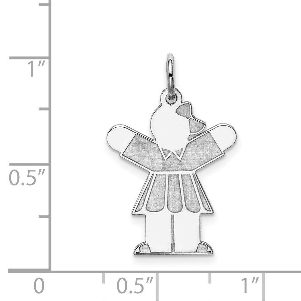 Sterling Silver Rhodium-plated Charm