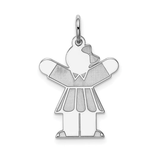 Sterling Silver Rhodium-plated Charm