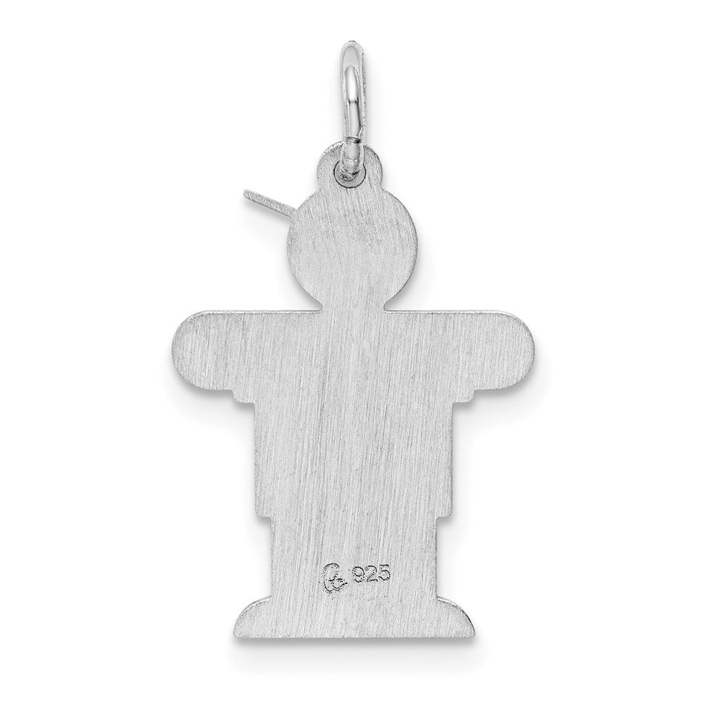Sterling Silver Rhodium-plated Charm