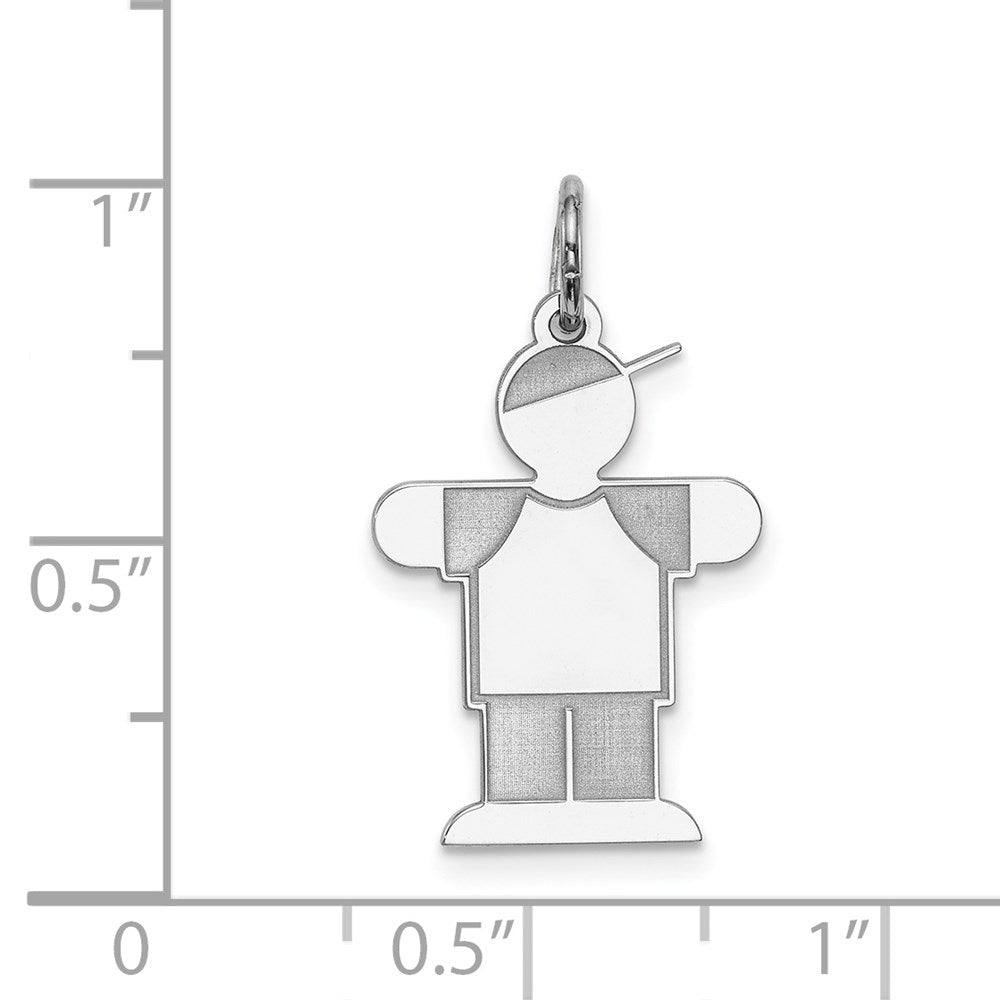 Sterling Silver Rhodium-plated Charm