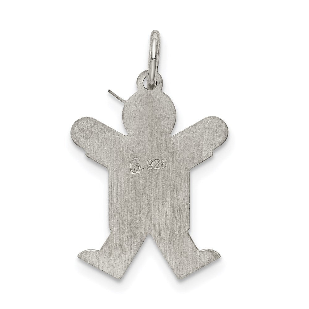 Sterling Silver Rhodium-plated Charm