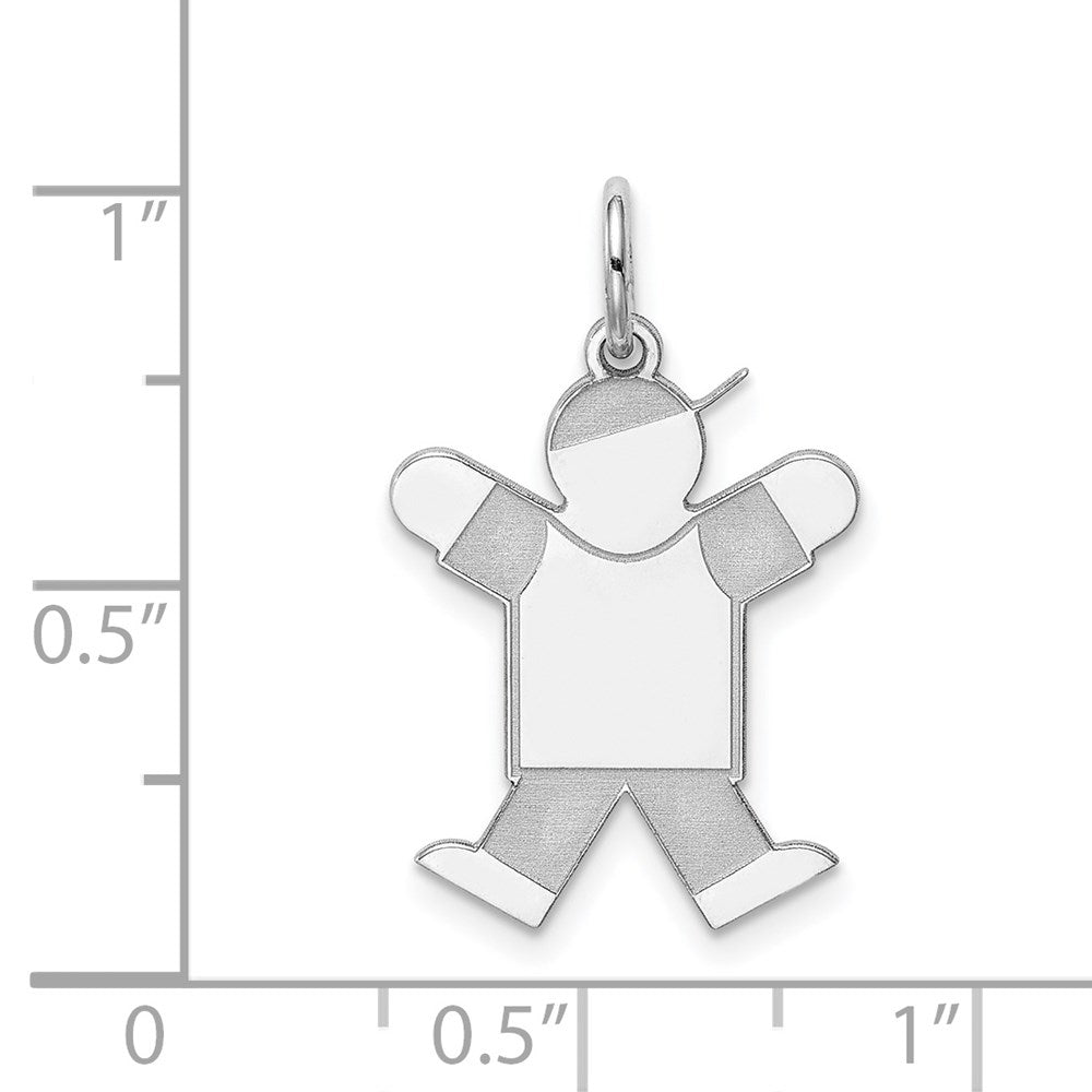 Sterling Silver Rhodium-plated Charm
