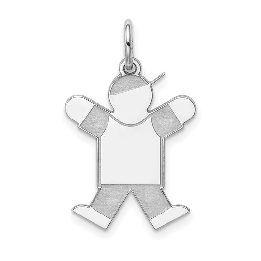 Sterling Silver Rhodium-plated Charm
