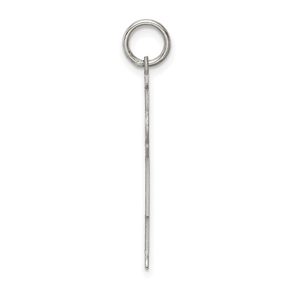 Sterling Silver Rhodium-plated Charm